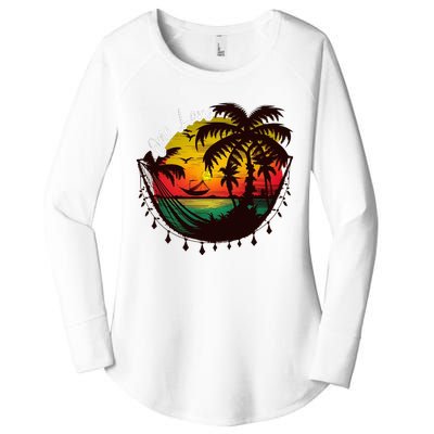 Rasta Reggae Sunset One Love Rastafari Jamaican Women's Perfect Tri Tunic Long Sleeve Shirt