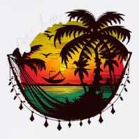 Rasta Reggae Sunset One Love Rastafari Jamaican Flatbill Hat