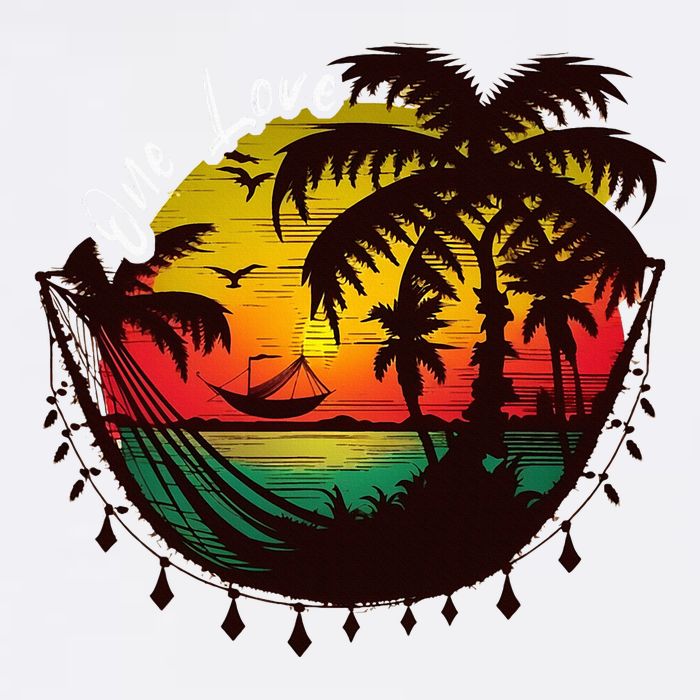Rasta Reggae Sunset One Love Rastafari Jamaican Flatbill Hat