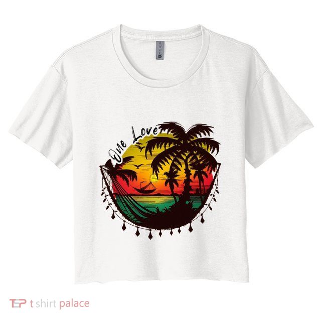Rasta Reggae Sunset One Love Rastafari Jamaican Crop Top