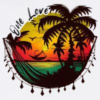 Rasta Reggae Sunset One Love Rastafari Jamaican Kids Sweatshirt