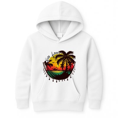 Rasta Reggae Sunset One Love Rastafari Jamaican Kids Hoodie