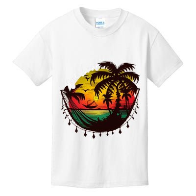 Rasta Reggae Sunset One Love Rastafari Jamaican Kids T-Shirt