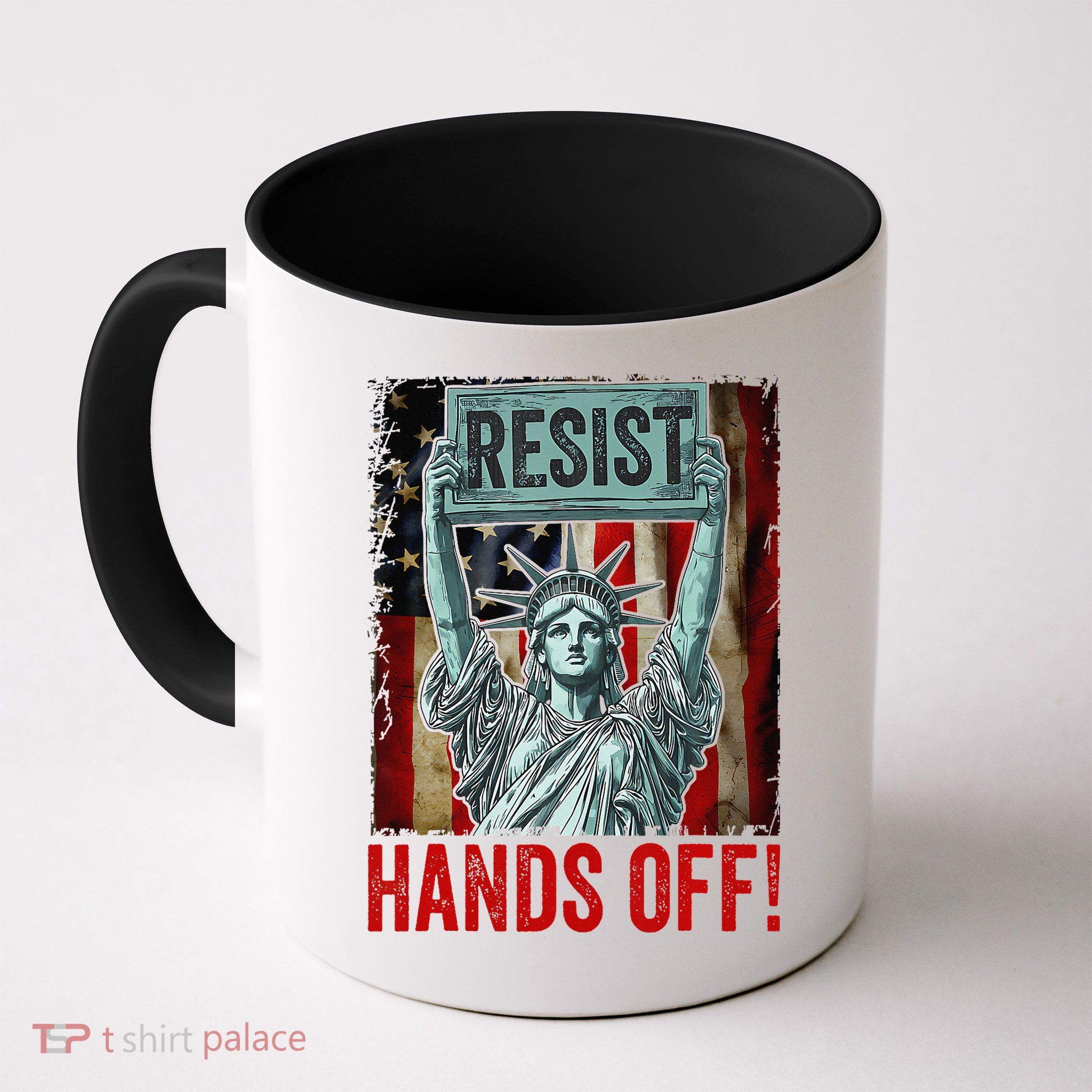 Resist Resistance Statue Of Liberty Hands Off Protest Mug