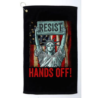 Resist Resistance Statue Of Liberty Hands Off Protest Golf Towel