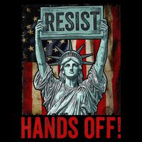 Resist Resistance Statue Of Liberty Hands Off Protest Women's Crop Top Tee