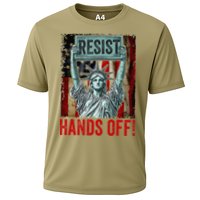 Resist Resistance Statue Of Liberty Hands Off Protest Cooling Performance Crew T-Shirt