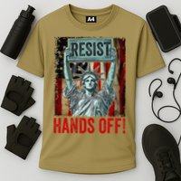Resist Resistance Statue Of Liberty Hands Off Protest Cooling Performance Crew T-Shirt