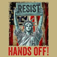 Resist Resistance Statue Of Liberty Hands Off Protest Cooling Performance Crew T-Shirt
