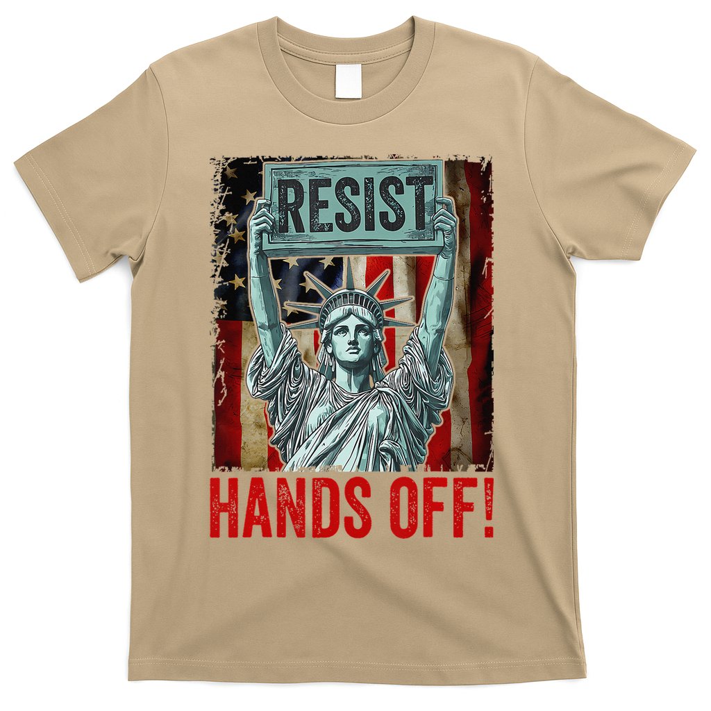 Resist Resistance Statue Of Liberty Hands Off Protest T-Shirt
