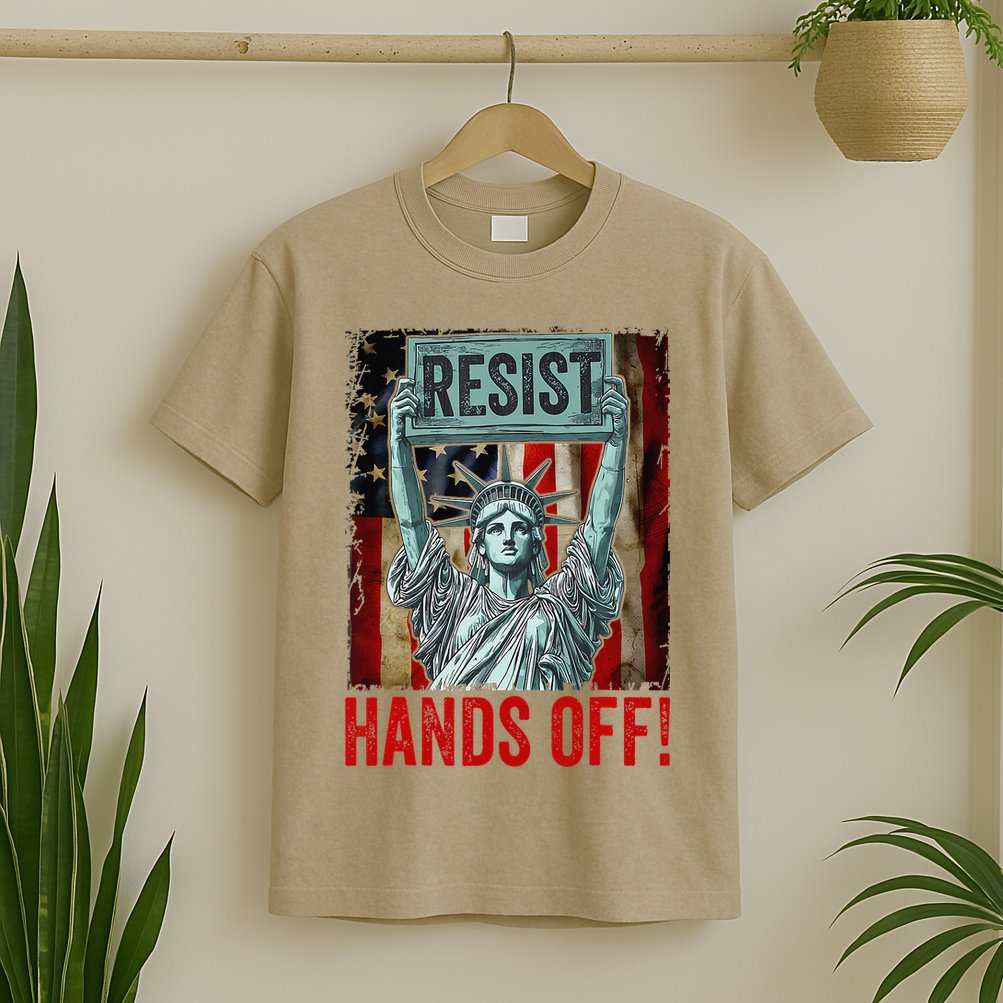 Resist Resistance Statue Of Liberty Hands Off Protest T-Shirt