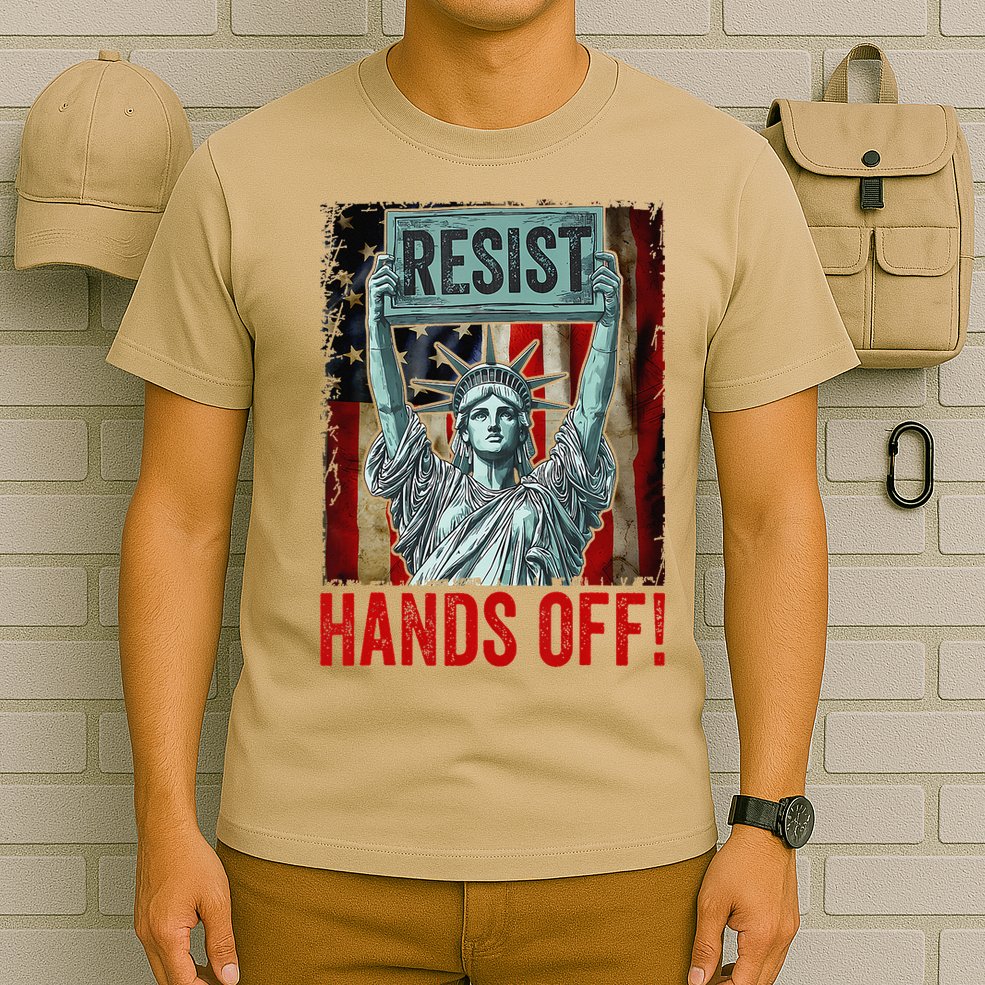 Resist Resistance Statue Of Liberty Hands Off Protest T-Shirt