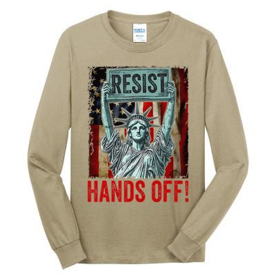 Resist Resistance Statue Of Liberty Hands Off Protest Tall Long Sleeve T-Shirt