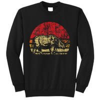 Retro Rhinoceros Safari Rhino Lover Endangered Animals Tall Sweatshirt