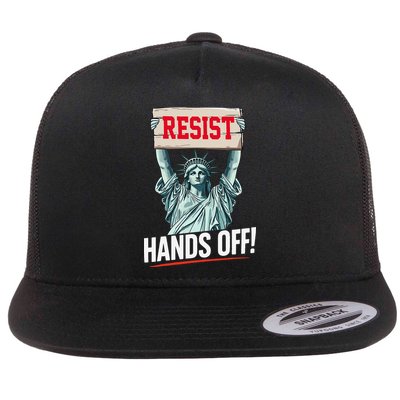 Resist Resistance Statue Of Liberty Hands Off Protest Flatbill Hat