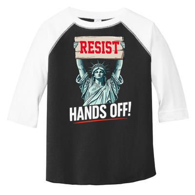 Resist Resistance Statue Of Liberty Hands Off Protest Toddler Fine Jersey T-Shirt