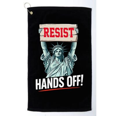 Resist Resistance Statue Of Liberty Hands Off Protest Golf Towel