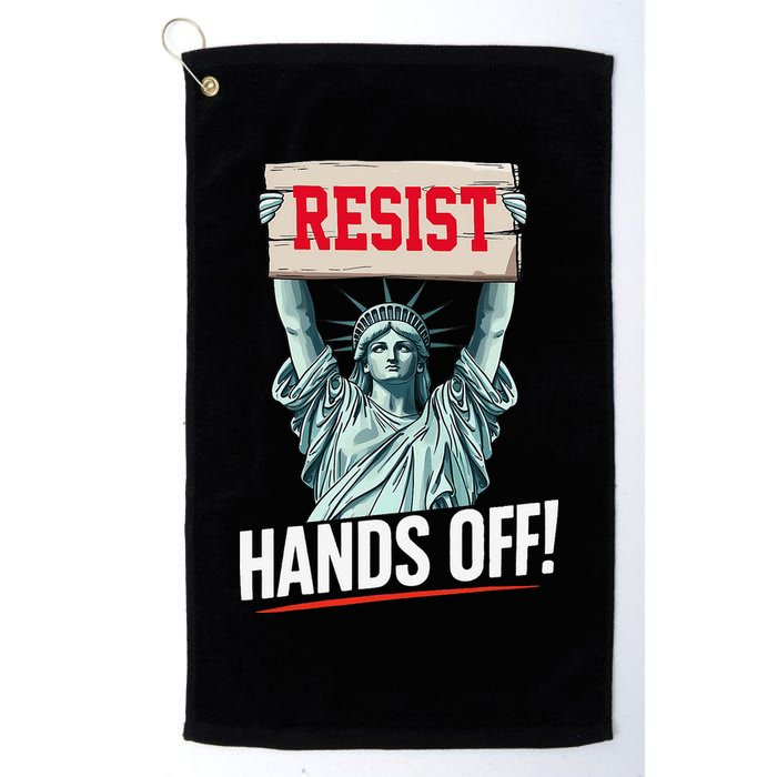 Resist Resistance Statue Of Liberty Hands Off Protest Golf Towel