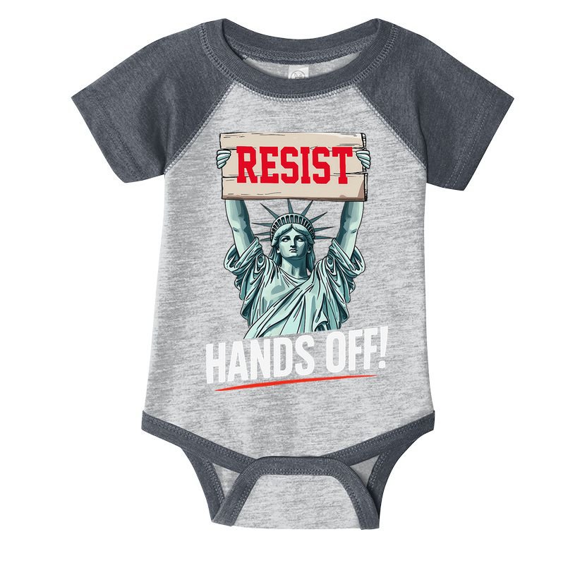 Resist Resistance Statue Of Liberty Hands Off Protest Infant Baby Jersey Bodysuit