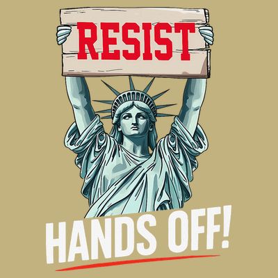 Resist Resistance Statue Of Liberty Hands Off Protest T-Shirt