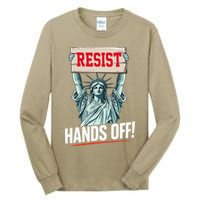 Resist Resistance Statue Of Liberty Hands Off Protest Tall Long Sleeve T-Shirt