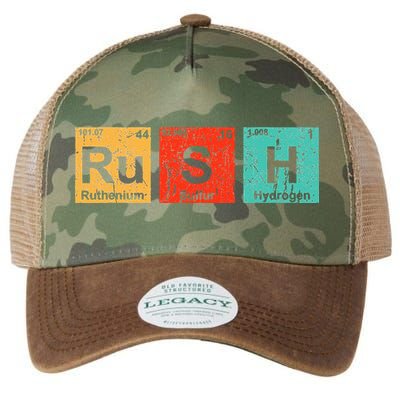 Rush (Ru S H) Periodic Table Elements Funny Legacy Tie Dye Trucker Hat