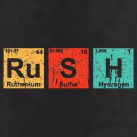 Rush (Ru S H) Periodic Table Elements Funny Garment-Dyed Fleece Hoodie