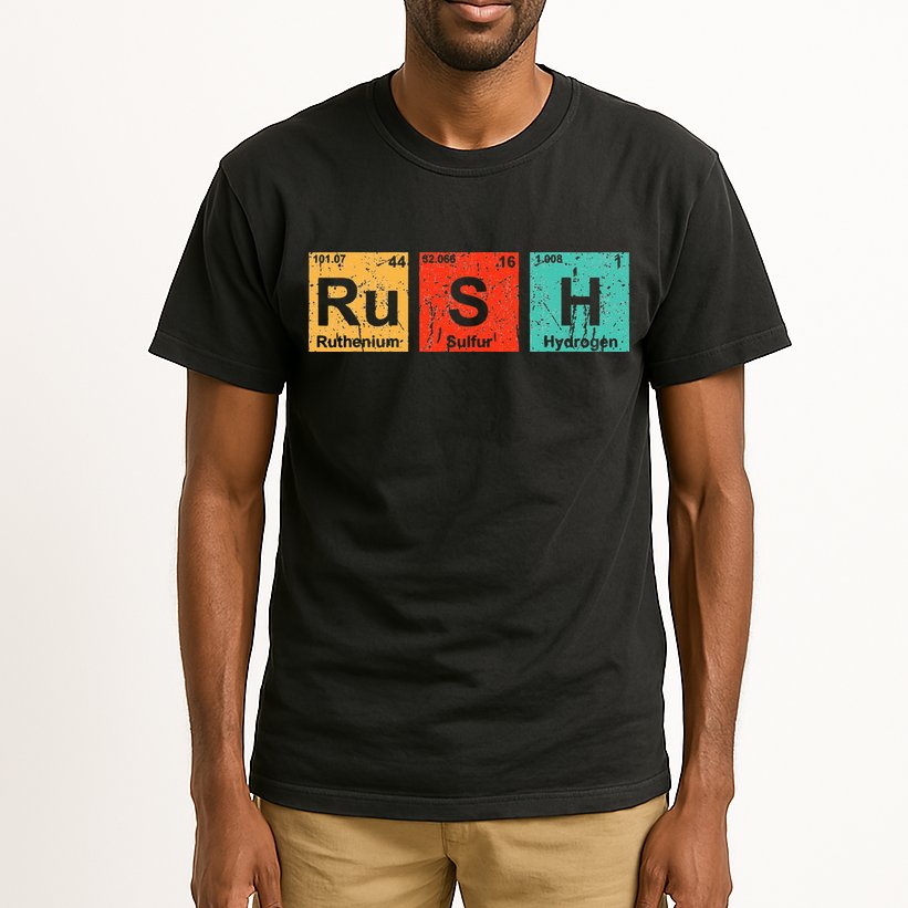 Rush (Ru S H) Periodic Table Elements Funny Tall T-Shirt