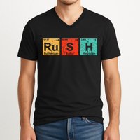 Rush (Ru S H) Periodic Table Elements Funny V-Neck T-Shirt