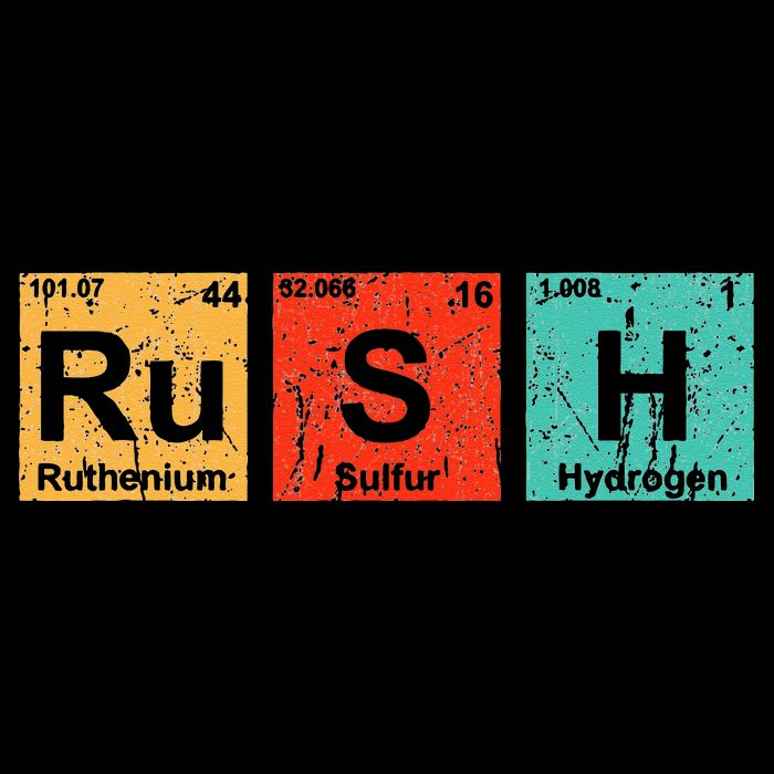 Rush (Ru S H) Periodic Table Elements Funny Button
