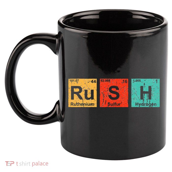 Rush (Ru S H) Periodic Table Elements Funny 11oz C Handle Ceramic Mug