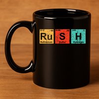 Rush (Ru S H) Periodic Table Elements Funny 11oz C Handle Ceramic Mug