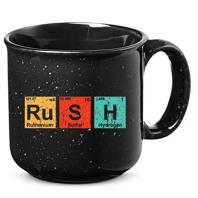 Rush (Ru S H) Periodic Table Elements Funny 15oz Campfire Ceramic Mug