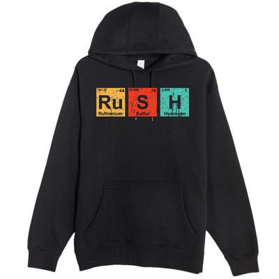 Rush (Ru S H) Periodic Table Elements Funny Premium Pullover Hoodie