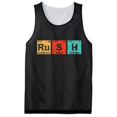 Rush (Ru S H) Periodic Table Elements Funny Mesh Reversible Basketball Jersey Tank