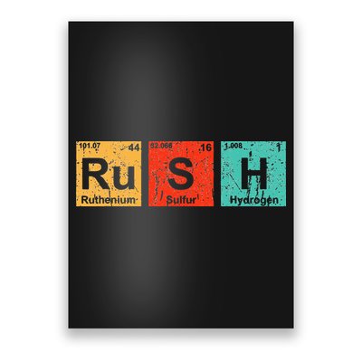 Rush (Ru S H) Periodic Table Elements Funny Poster