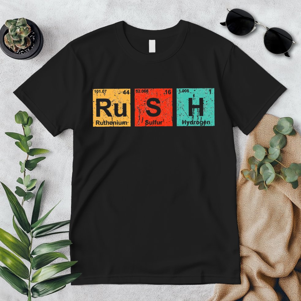 Rush (Ru S H) Periodic Table Elements Funny Premium T-Shirt