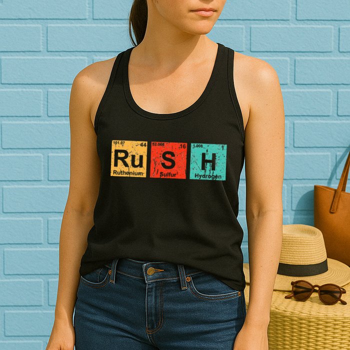 Rush (Ru S H) Periodic Table Elements Funny Womens Tank Top