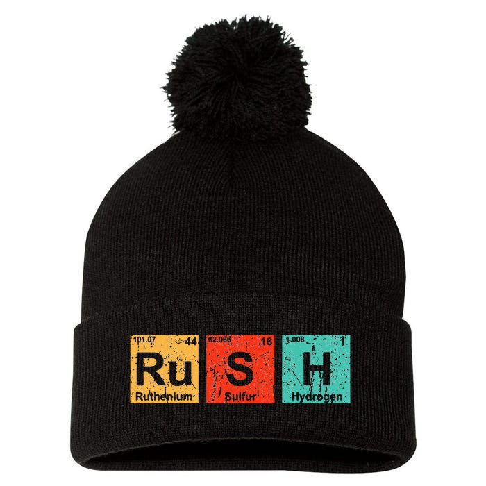 Rush (Ru S H) Periodic Table Elements Funny Pom Pom 12in Knit Beanie