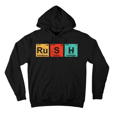 Rush (Ru S H) Periodic Table Elements Funny Tall Hoodie