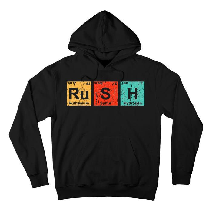 Rush (Ru S H) Periodic Table Elements Funny Tall Hoodie