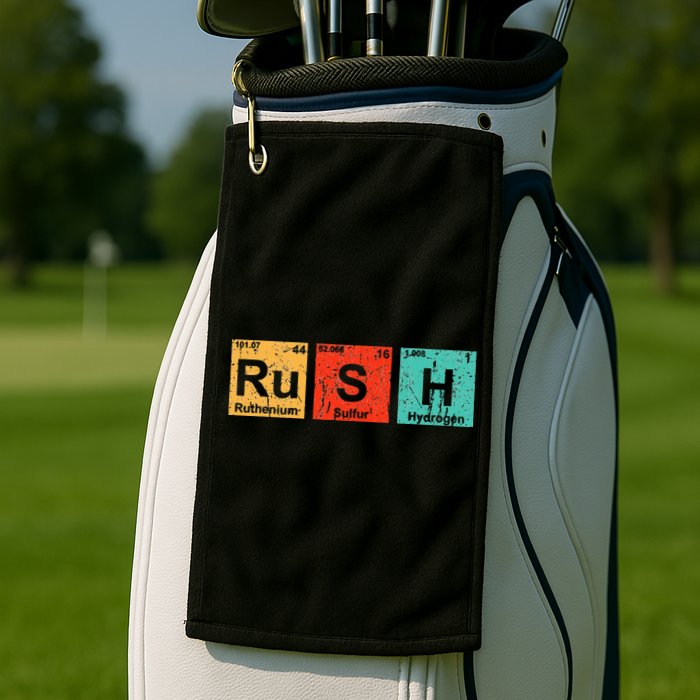 Rush (Ru S H) Periodic Table Elements Funny Golf Towel