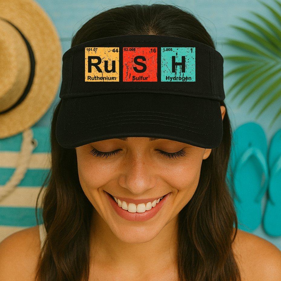 Rush (Ru S H) Periodic Table Elements Funny Visor