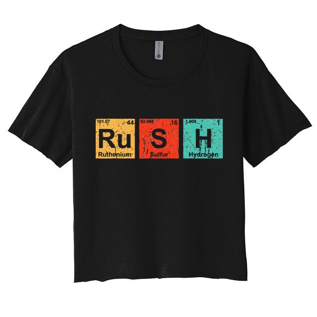 Rush (Ru S H) Periodic Table Elements Funny Crop Top