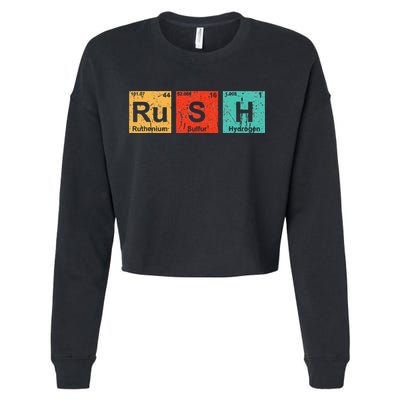 Rush (Ru S H) Periodic Table Elements Funny Cropped Pullover Crew