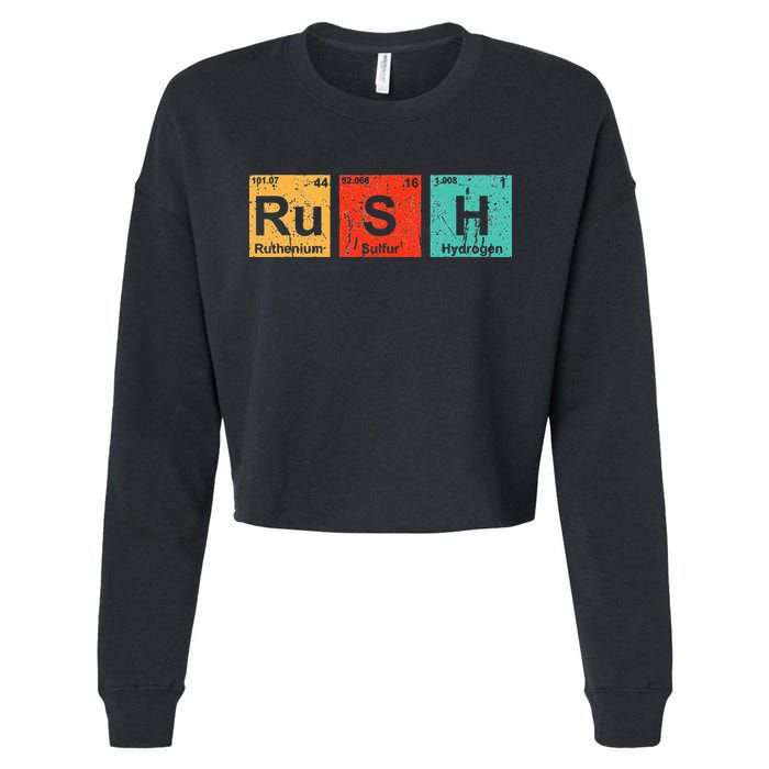 Rush (Ru S H) Periodic Table Elements Funny Cropped Pullover Crew