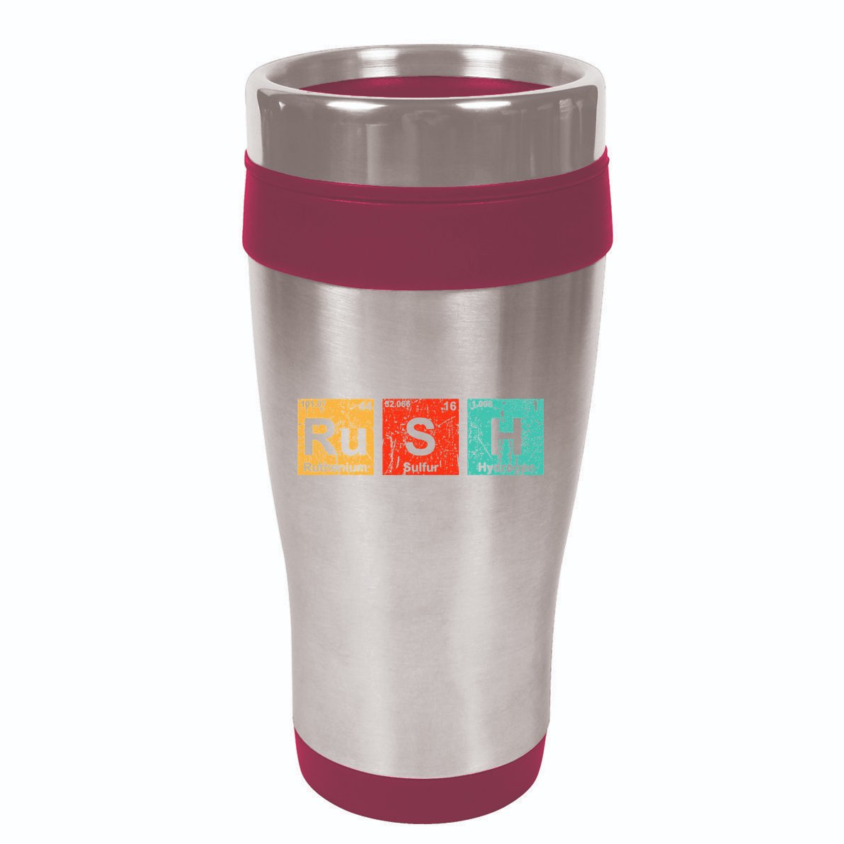 Rush (Ru S H) Periodic Table Elements Funny 16oz Travel Tumbler