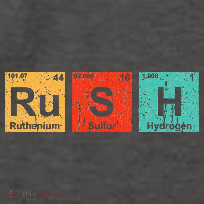 Rush (Ru S H) Periodic Table Elements Funny Vector Backpack