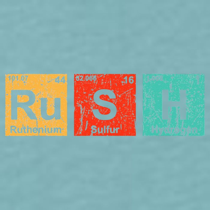 Rush (Ru S H) Periodic Table Elements Funny Sueded Cloud Jersey T-Shirt