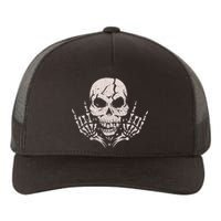 Rock & Roll Skull Skeleton Guitar Player For Music Lover Yupoong Adult 5-Panel Trucker Hat